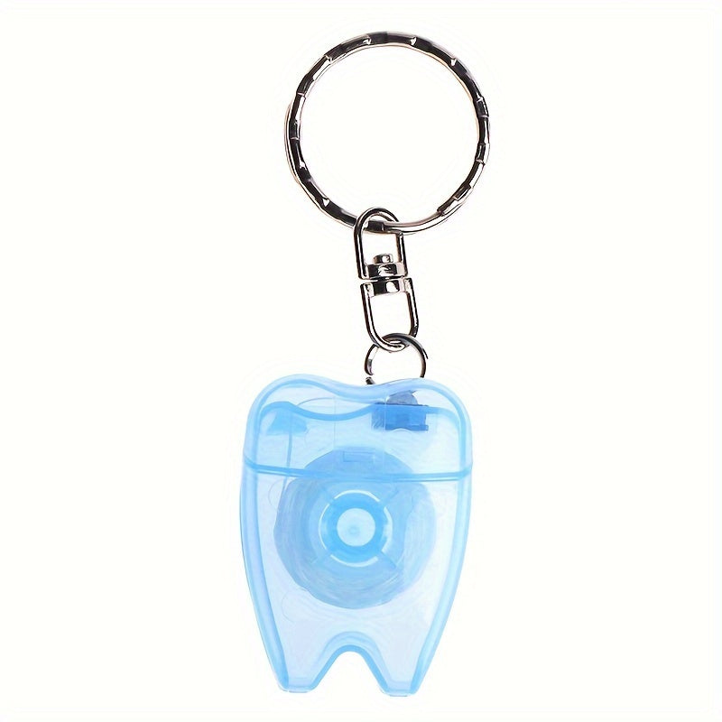 Portable Dental Floss Teeth Cleaning Keychain 15M 49 21Ft Outdoor Camping Travel