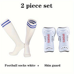 Football Socks With Shin Guard Set Thickened Soccer Socks Calf Protector