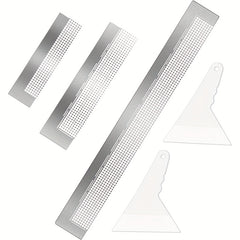 3pcs Diamond Painting Ruler Stainless Steel Tool With 216, 400, 800 Grids