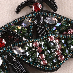 2pcs Beads Butterfly Embroidery Patches For Girls Clothing DIY