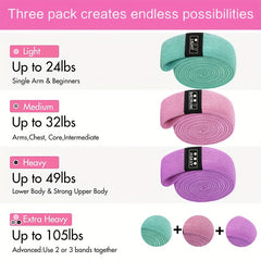 Elastic Yoga Bands for Squats Fitness Exercise Workout Yoga Pilates Legs & Butt