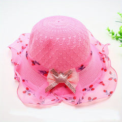 Girls Straw Hat Summer Big Brim Travel Hat