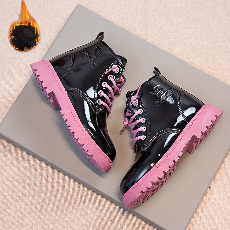 Girls Soft Warm Fleece Boots - Indoor Outdoor Walking Winter