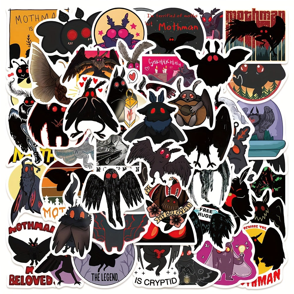 50pcs Monster Mothman Series Stickers - Waterproof DIY Sticker Pack
