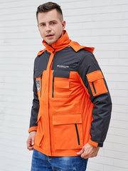 Hooded Windbreaker Jacket Men's Waterproof Coat for Outdoor Activities