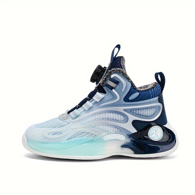 Boy's Chunky Shoes with Rotating Buckle Soft Sole Sneakers