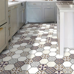 Thickened Simulation Tile Retro Pattern Floor Sticker Waterproof Home Decoration