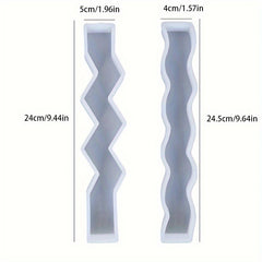 3D Wavy Strip Candle Silicone Mold DIY Long Pillar Scented Candle Making Mould