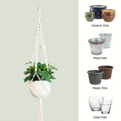 1pc 3pcs Macrame Plant Hanger Set Large Ivory