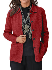 Vintage Button Front Lapel Neck Jacket