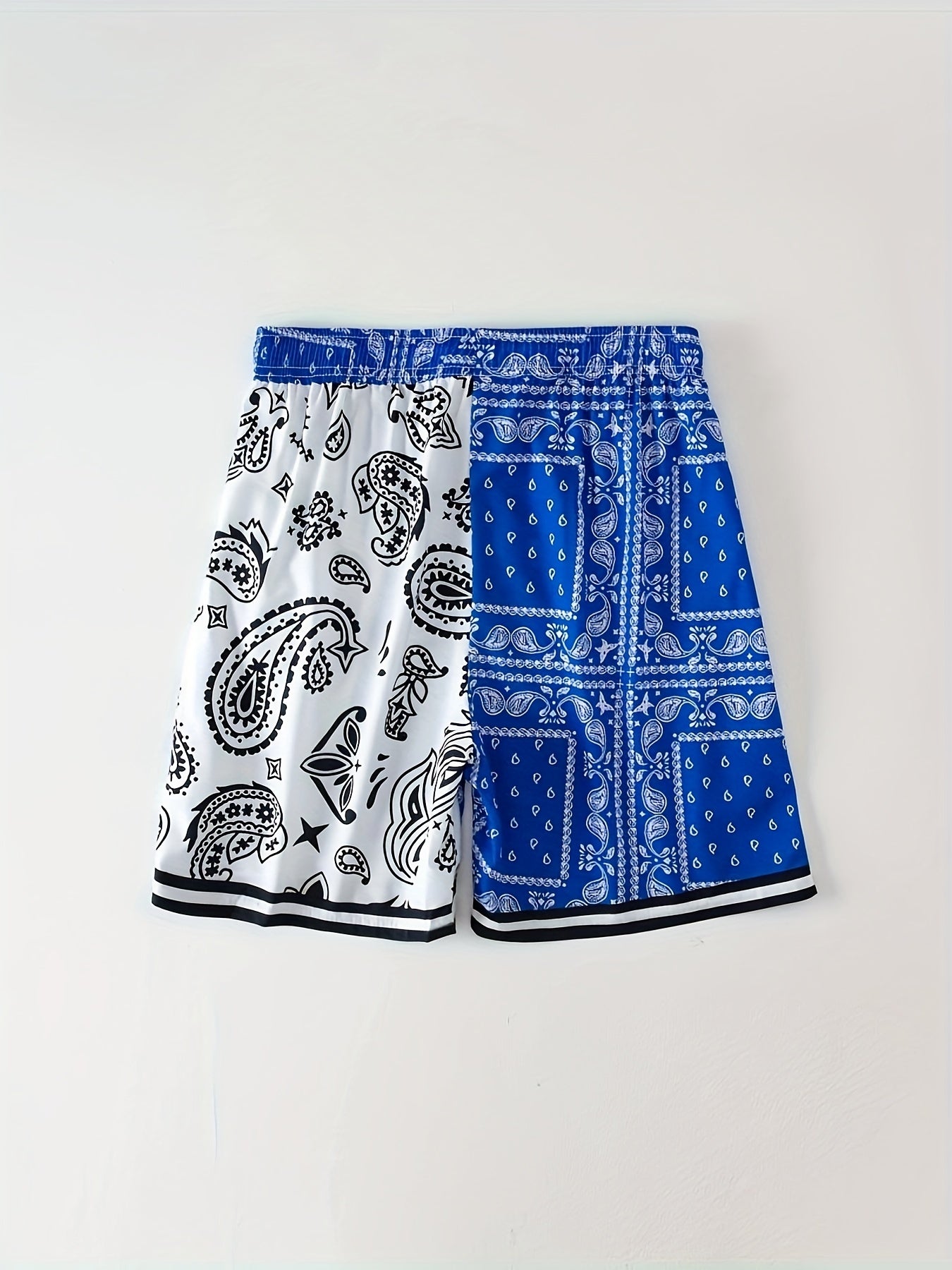 Men's Bandana Pattern Drawstring Shorts