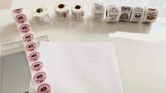 500pc Thank You Flower Stickers for Small Businesses and Shops