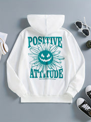 Girls' Flower Back Hooded Sweatshirt for Autumn