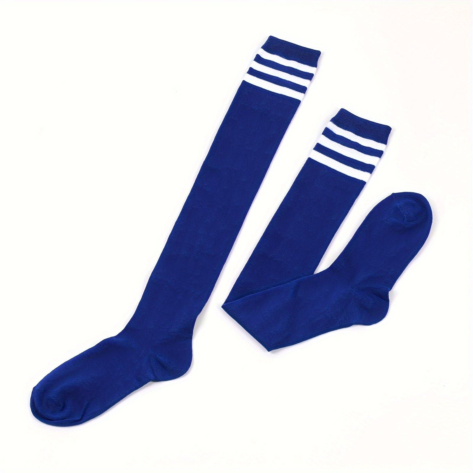 Striped Thigh High Socks Sports Over The Knee Socks Women's Stockings