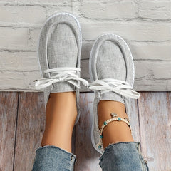 Women's Lightweight Canvas Lace-Up Sneakers