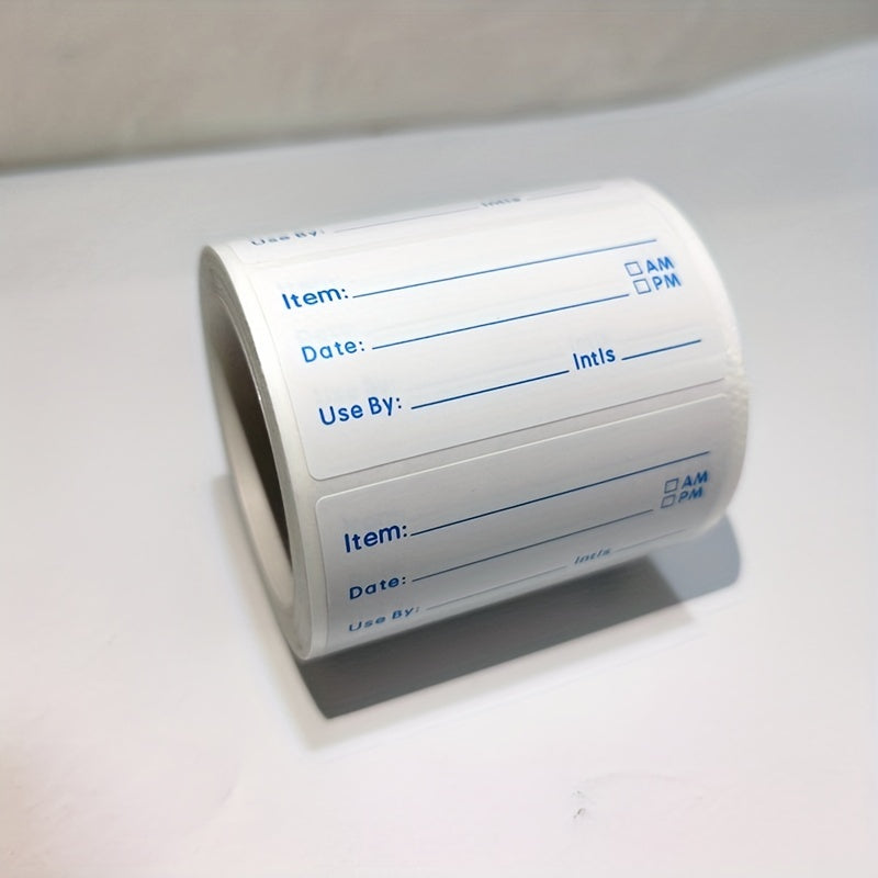 500pcs 25X50MM Date Roll Adhesive Label Stickers - Removable & Clean