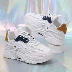 Women's Colorblock Mesh Sneakers Low Lace Up Casual Trainers