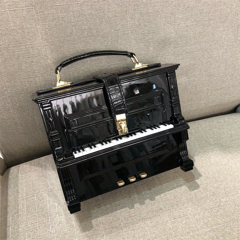 Piano Shape Acrylic Crossbody Bag with Chain - Gift for Women