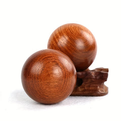 2pcs Hand Exercise Therapy Balls Natural RoseWood