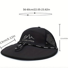 Adjustable Summer Casual Mens Peaked Cap with Letter Embroidery