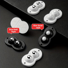 4pcs Self Adhesive Swivel Caster Wheels Stainless Steel Mini Casters
