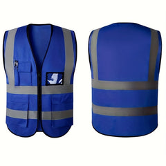 Reflective Safety Vests With Pockets And Zippers