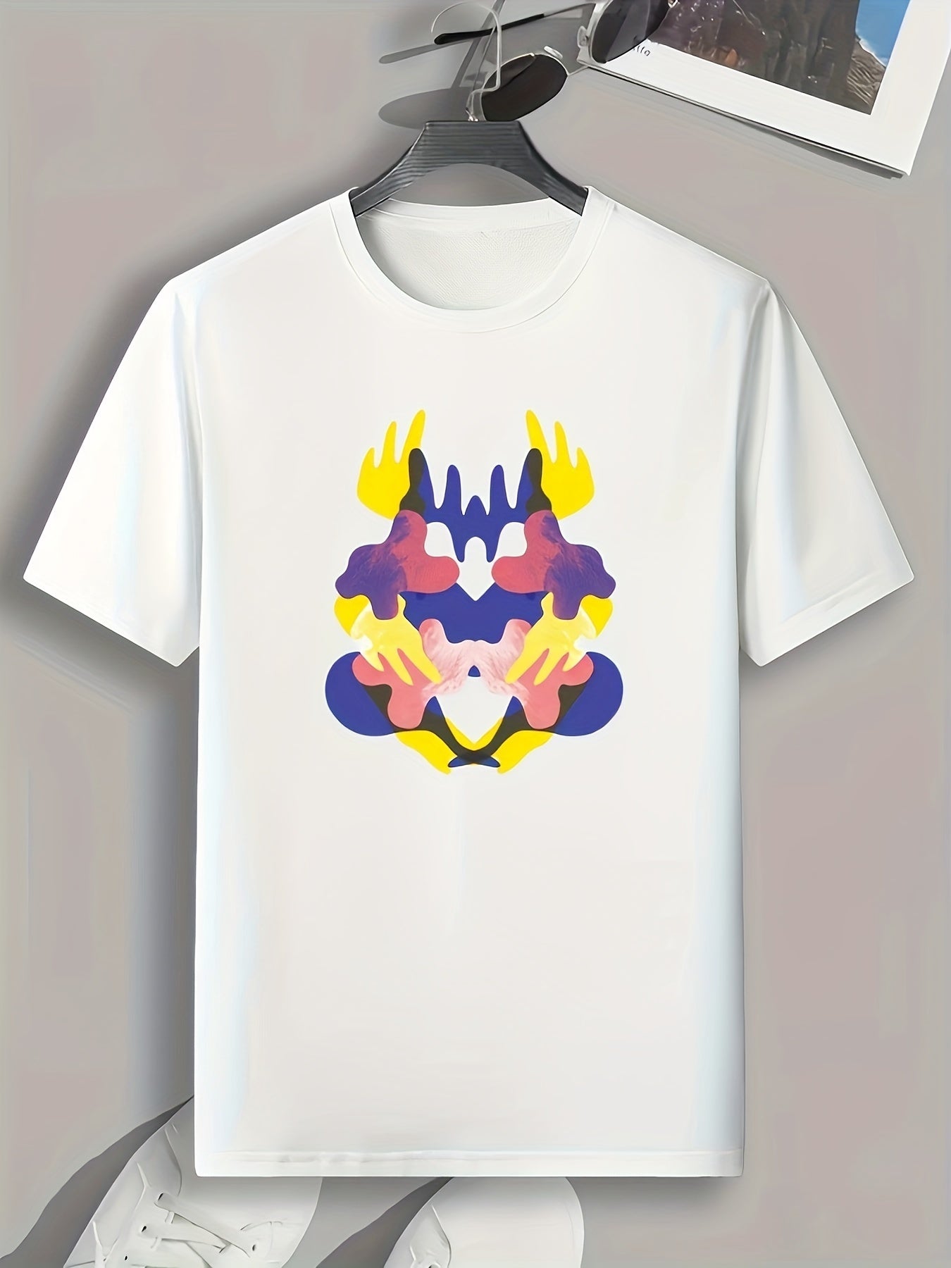 Artistic Pattern Print Men's Graphic T shirt Casual Comfy Tees For Summer