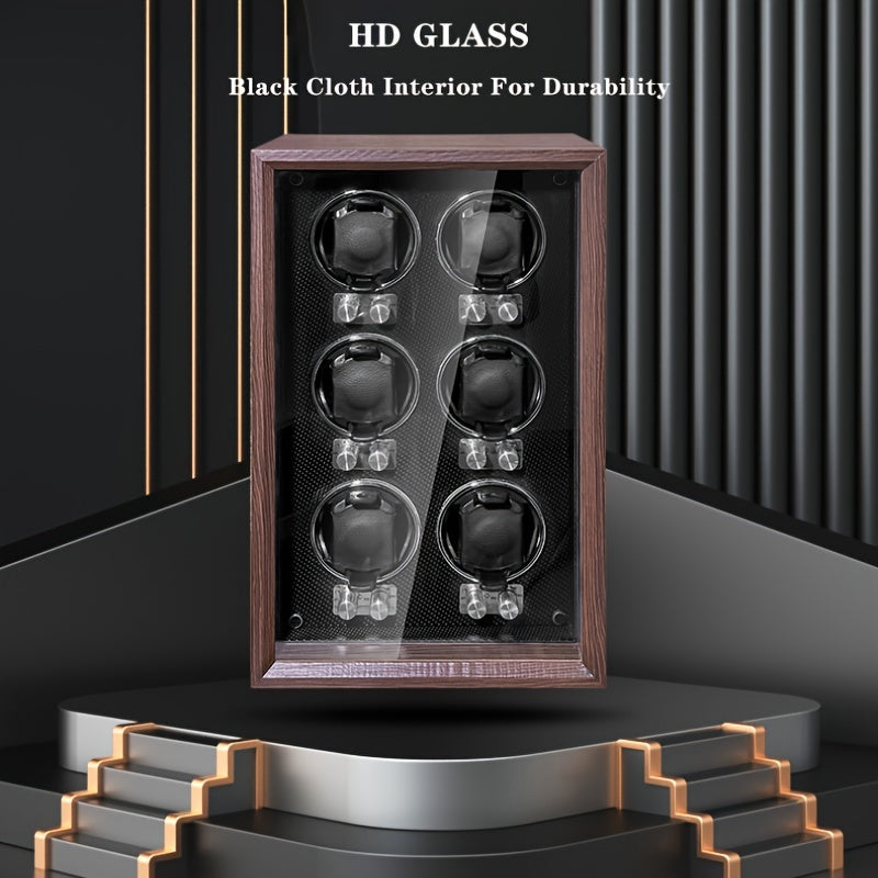 Wooden Watch Winder Storage Box 6 Slot