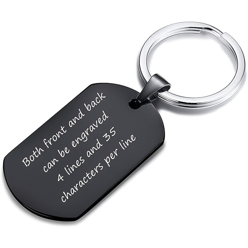 Personalized Men's Keychain Gift Stainless Steel Personalized Birthday Gift