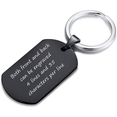 Personalized Men's Keychain Gift Stainless Steel Personalized Birthday Gift