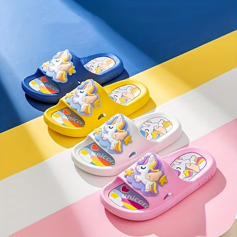JIAGEYA Cartoon Slippers Baby Girls Non Slip Lightweight Open Toe Slippers