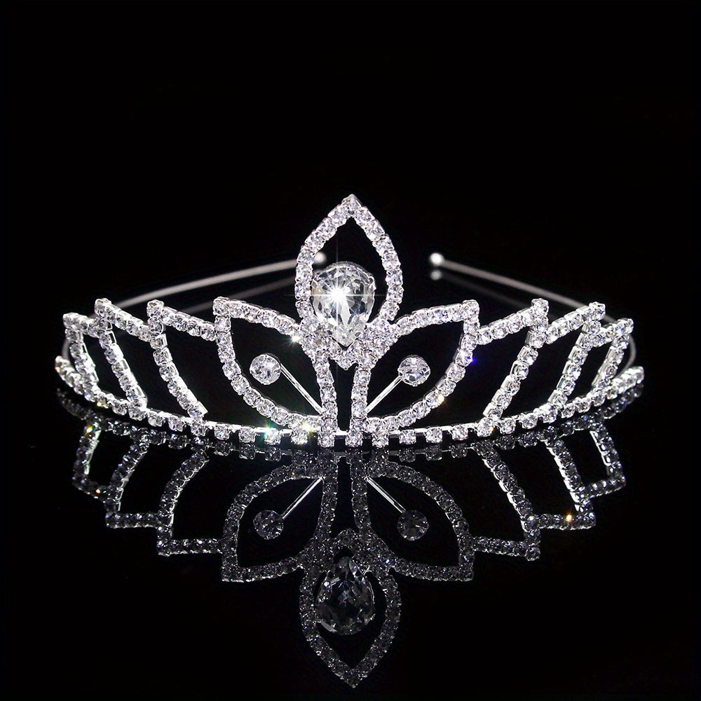 Crystal Tiara Queen Crown Bridal Wedding Hair Accessories