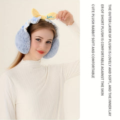 Bow Lace Plush Earmuffs Female Winter Warm Ear Protection