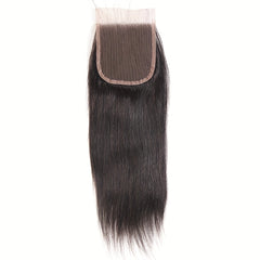 Brazilian Hair Bundles With Closure Transparent Lace Closure Human Hair Bundles