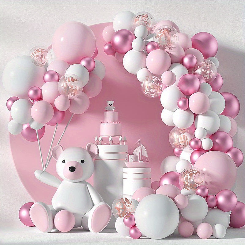 147pcs Pink Balloon Chain Set for Girls Party Wedding Decoration