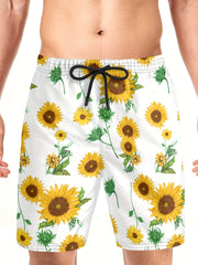 Tropical Quick Dry Mens Swim Trunks for Beach Pool