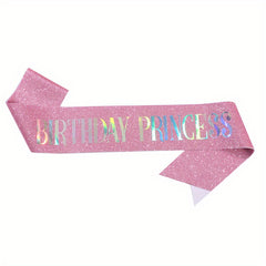 Golden Glitter Onion Shoulder Strap Princess Birthday Belt