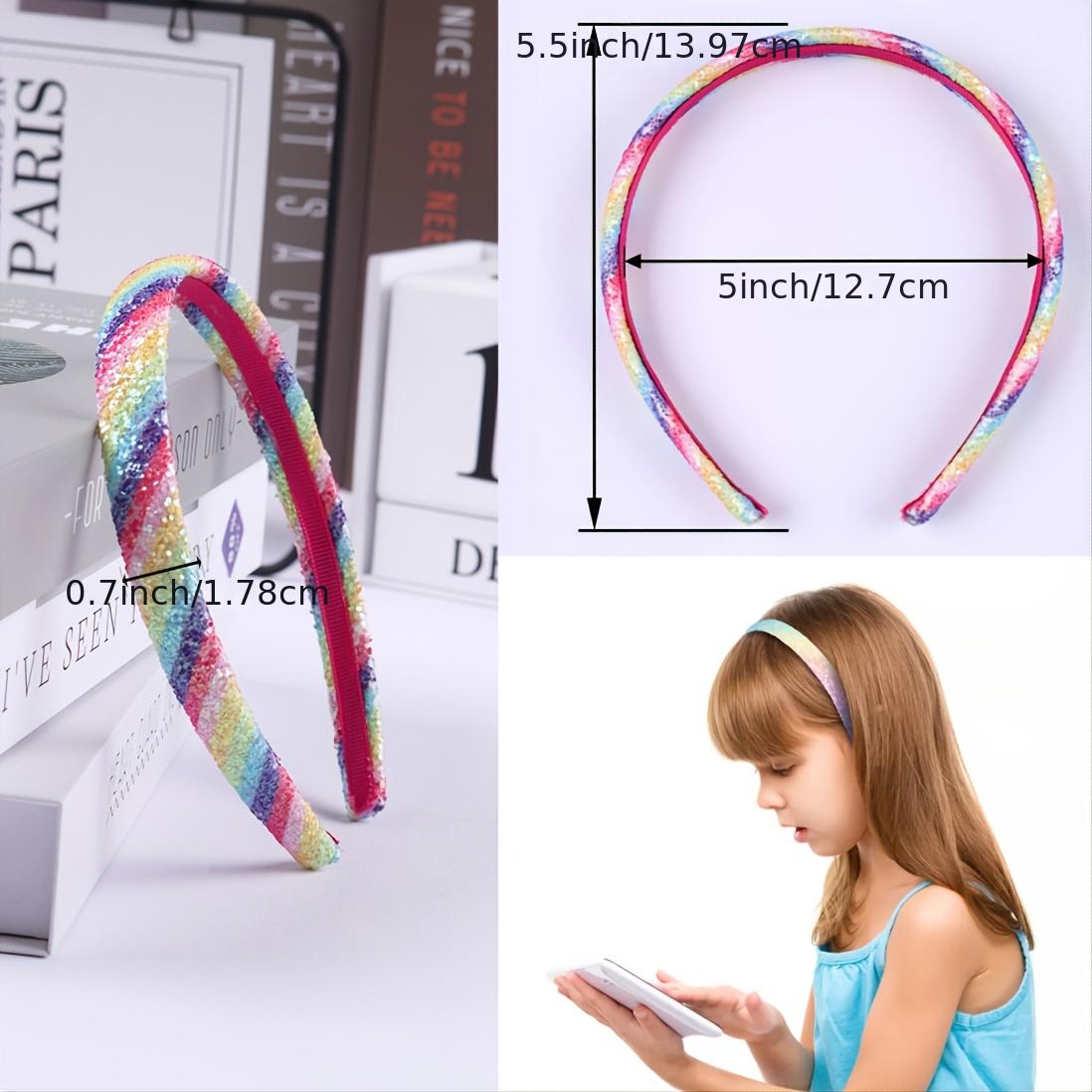 Glitter Thin Headbands for Girls Sparkly No Slip Hairbands