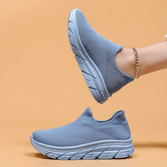 Breathable Slip-On Mesh Running Shoes Soft Comfort Outdoor Sneakers