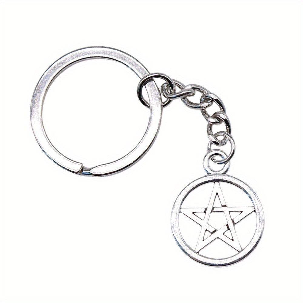 Vintage Pentagram Pendant Keychain
