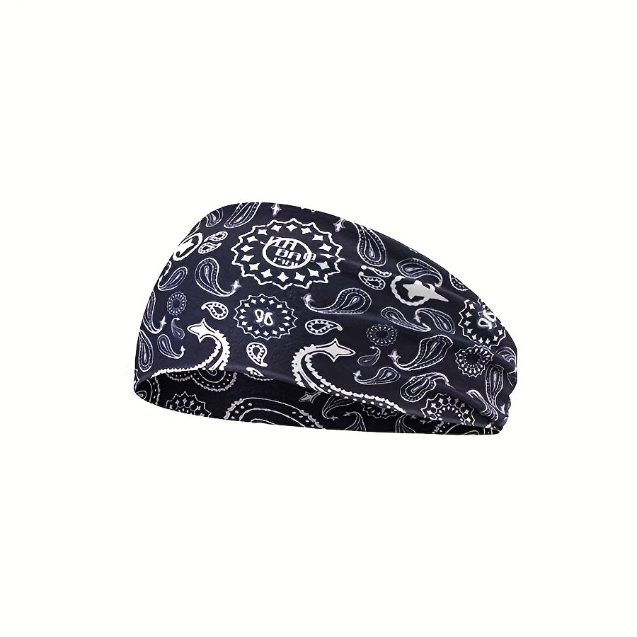 Paisley Pattern Sports Headband Quick Dry Breathable Sweat Wicking