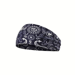 Paisley Pattern Sports Headband Quick Dry Breathable Sweat Wicking