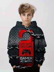 Gamepad & Chain 3D Print Boys Hoodie