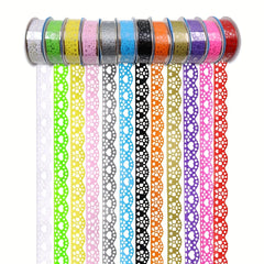 12 Rolls Washi Tape Lace Pattern Decorative Masking Tape Set