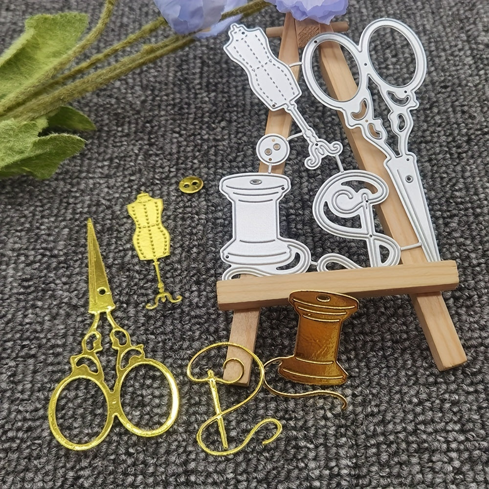 Scissors Needle Kitchen Tools Metal Cutting Dies DIY Scrapbooking Decorative Emb