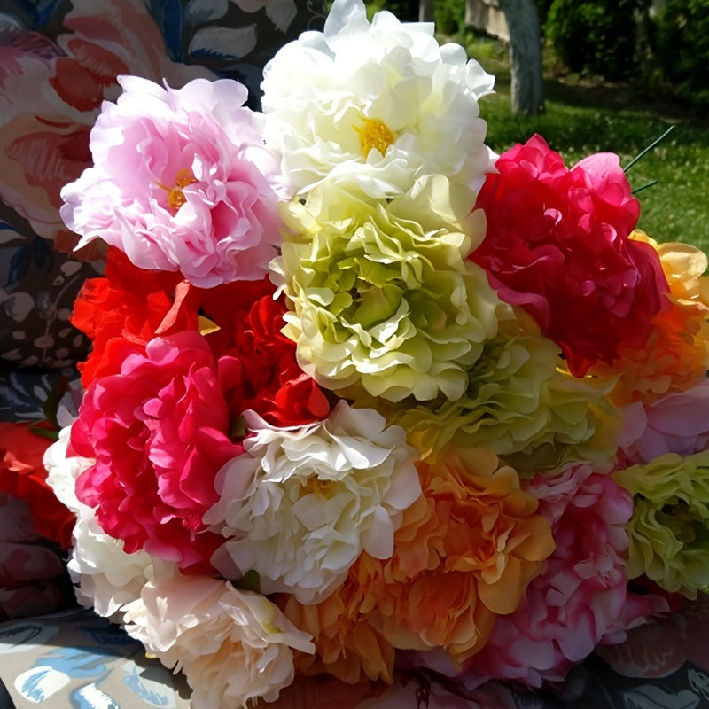 3pcs Artificial Peony Flowers for Weddings & Home Decor