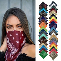 Cashew Flower Square Outdoor Sports Bag Head Scarf for Men