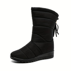 Tassel Decor Round Toe Soft Snow Boots Waterproof Winter Boots