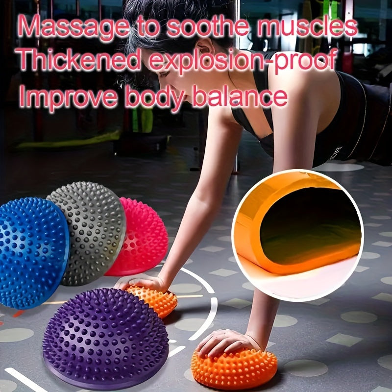 PVC Semi Circular Durian Ball Inflatable Half Yoga Massage Balls