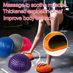 PVC Semi Circular Durian Ball Inflatable Half Yoga Massage Balls
